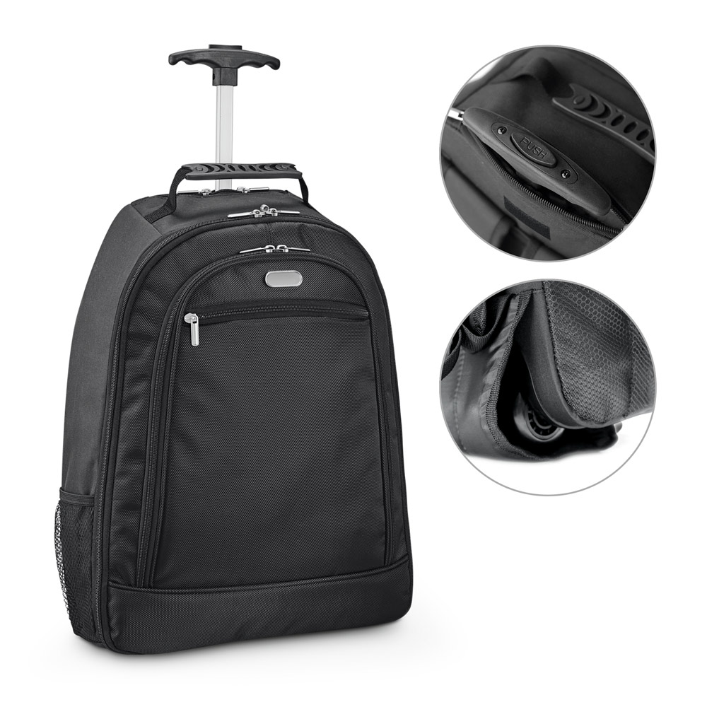 Mochila trolley para notebook (15.6'') em 1680D e 300D com 2 rodas (24 L)