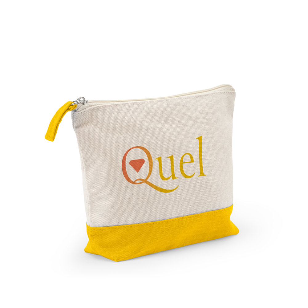 Necessaire para cosméticos 100% algodão (340 g/m²) bicolor
