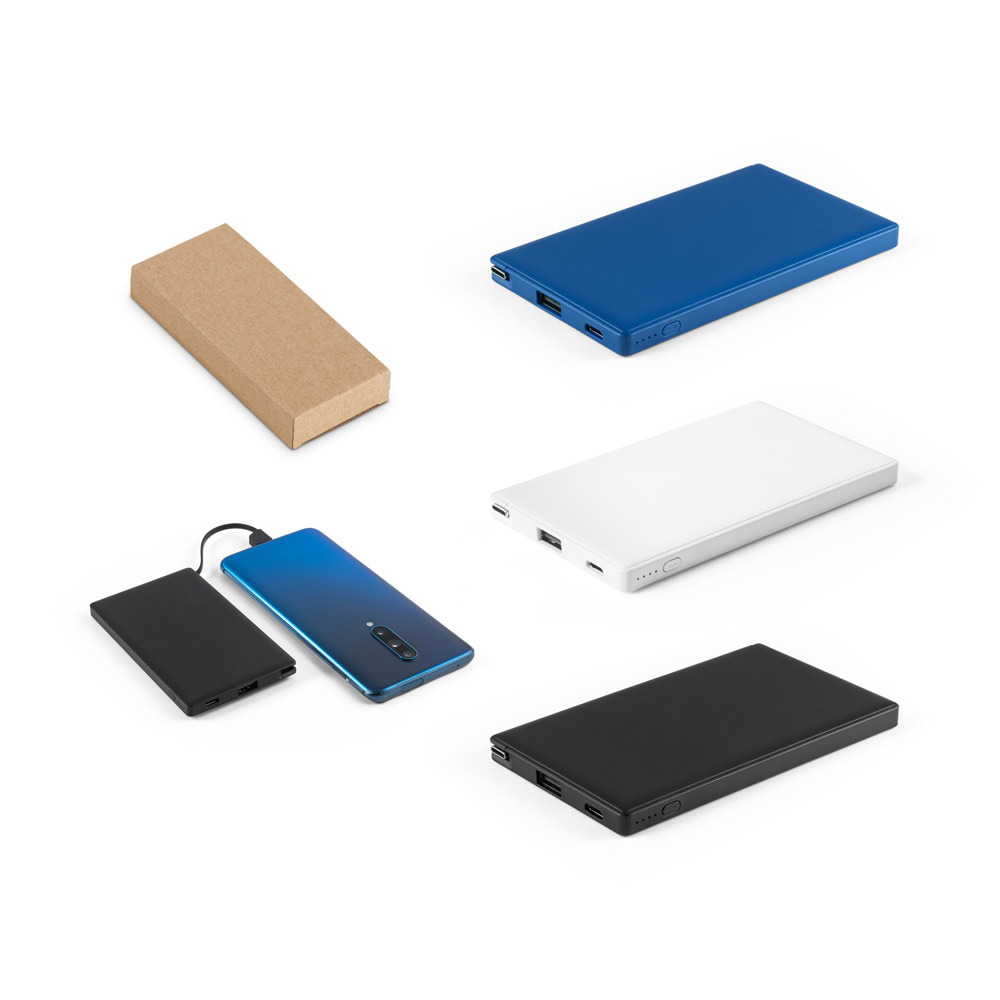 Bateria portátil em ABS 100% reciclado (4.000 mAh)