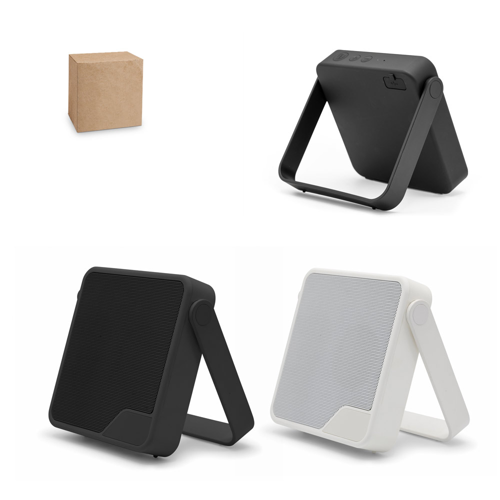 Coluna portátil com proteção à prova d'água (IPX7) e autonomia de 11h (1.800 mAh), em ABS 100% reciclado