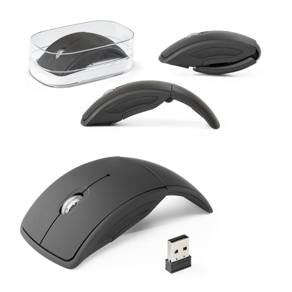 Mouse wireless dobrável 2.4G. em ABS