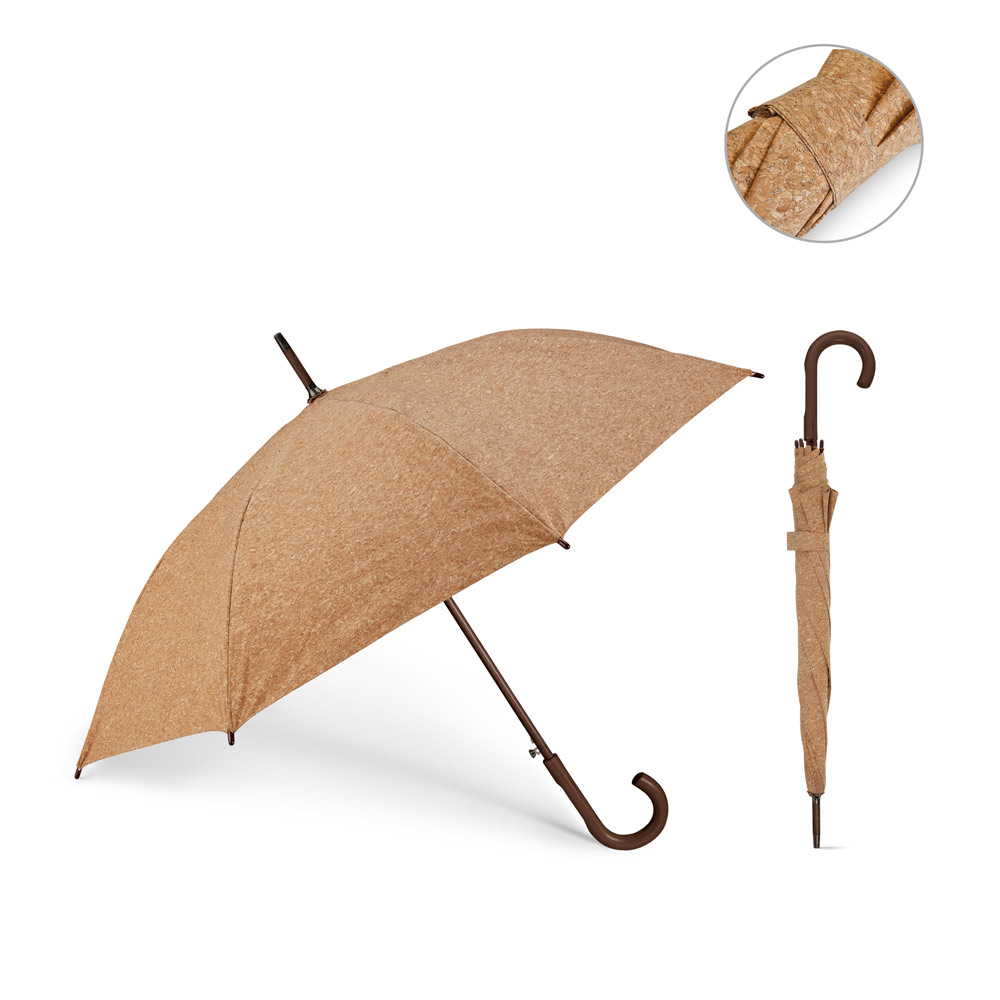 Guarda-chuva em cortiça com abertura automática