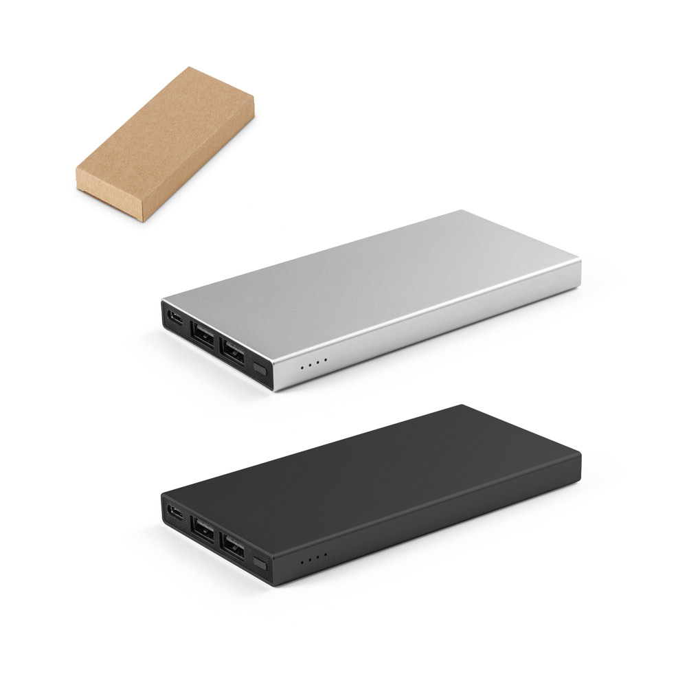 Bateria portátil em alumínio 100% reciclado (5.000 mAh)