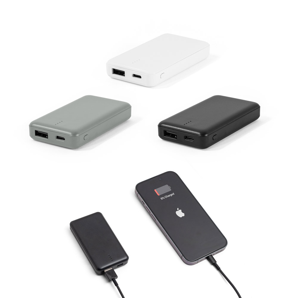 Bateria portátil em ABS 100% reciclado (4.000 mAh)