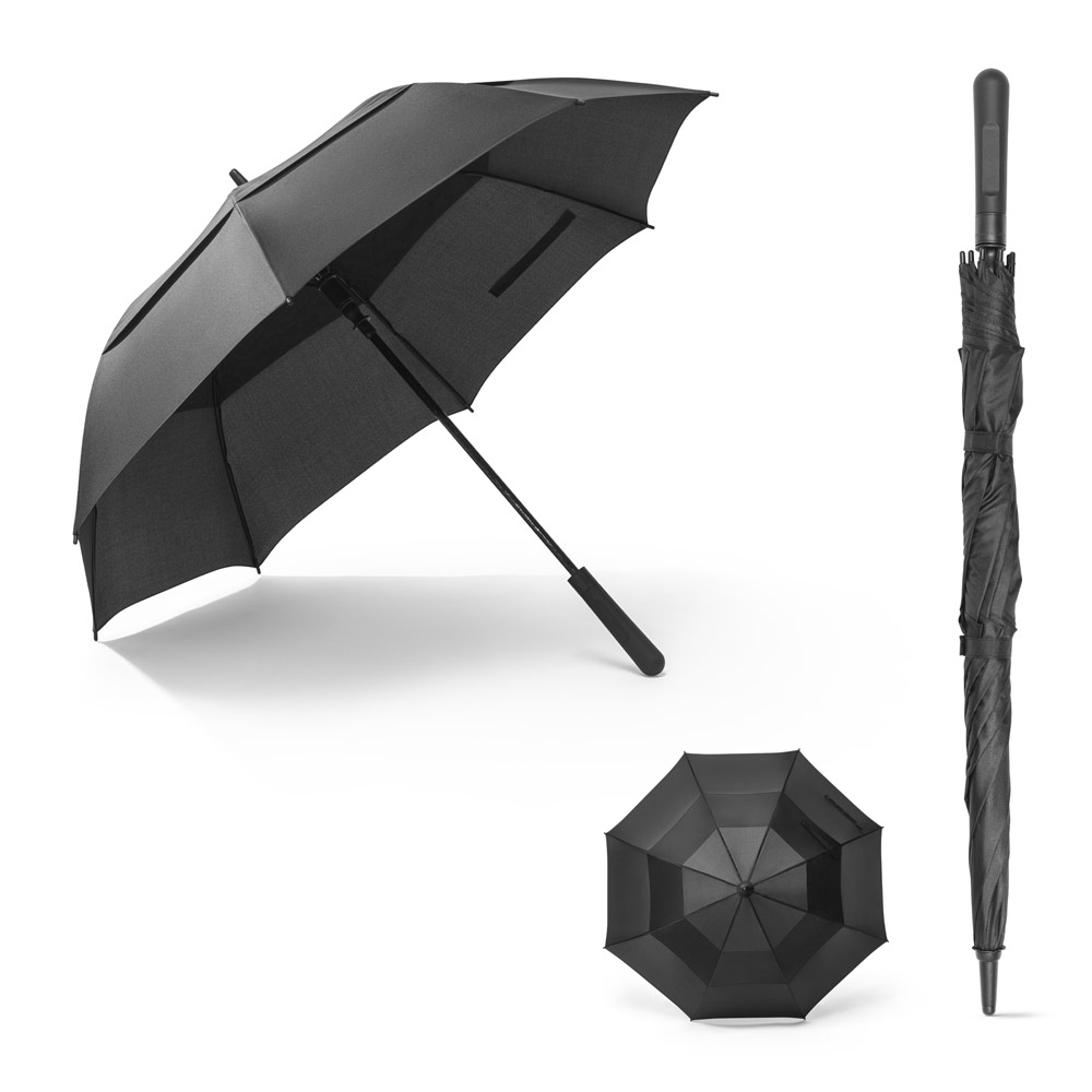 Guarda-chuva de 27.5'' em poliéster 100% reciclado pongee 190T com abertura automática
