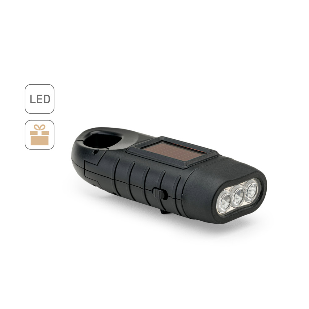 Lanterna compacta de 0.5 W em ABS, com 3 LEDs brancos com 90 lumens