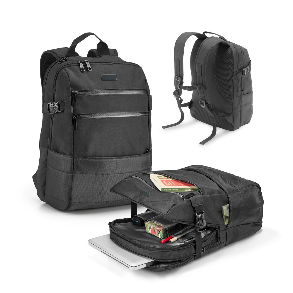 Mochila para notebook (15.6'') em 840D jacquard com dois compartimentos forrados (25 L)