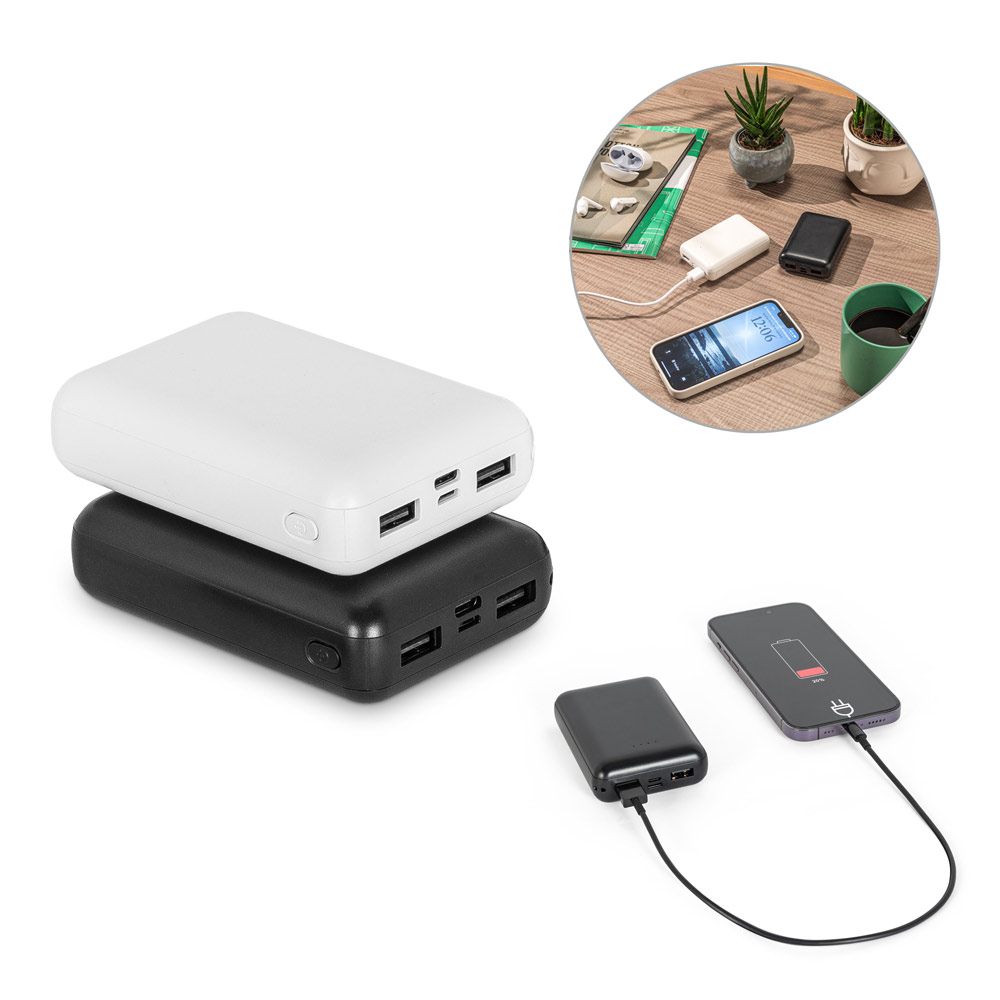 Bateria portáti em ABS 100% reciclado (10.000 mAh)